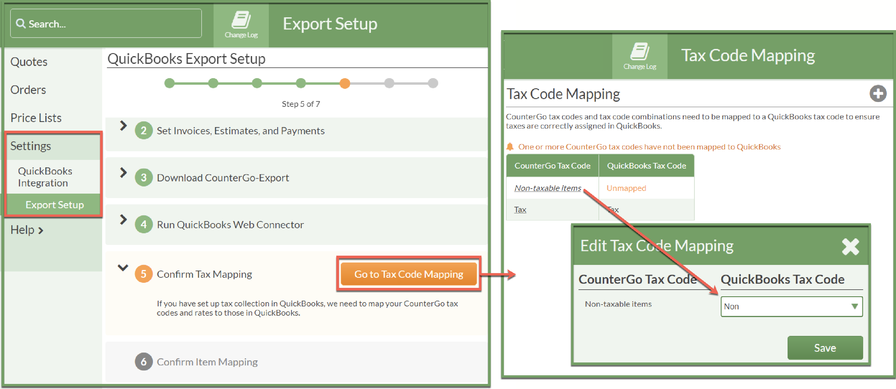 Tax Code Mapping For QuickBooks Integration